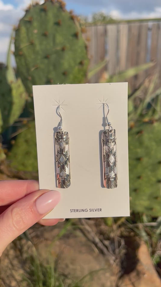 Silver Bar Earring