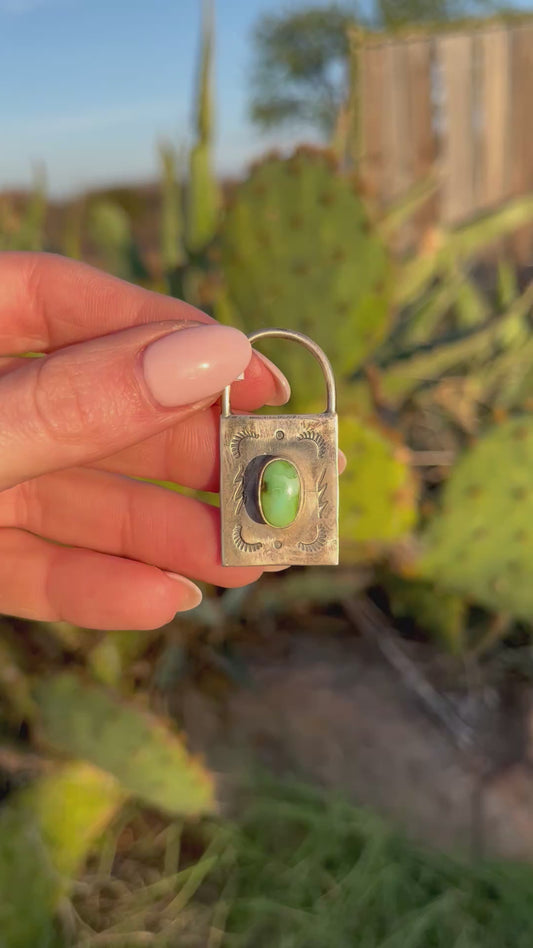 Sonoran Gold Turquoise Locket Pendant