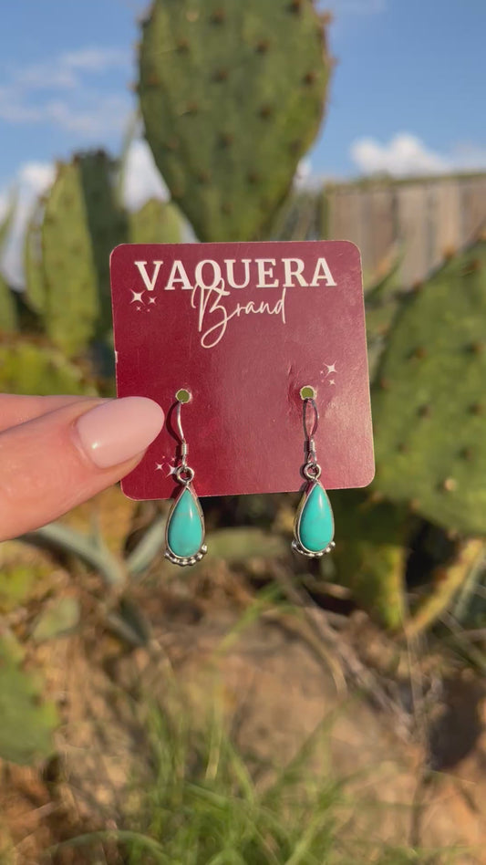 Navajo Sharon Kingman Turquoise Earrings