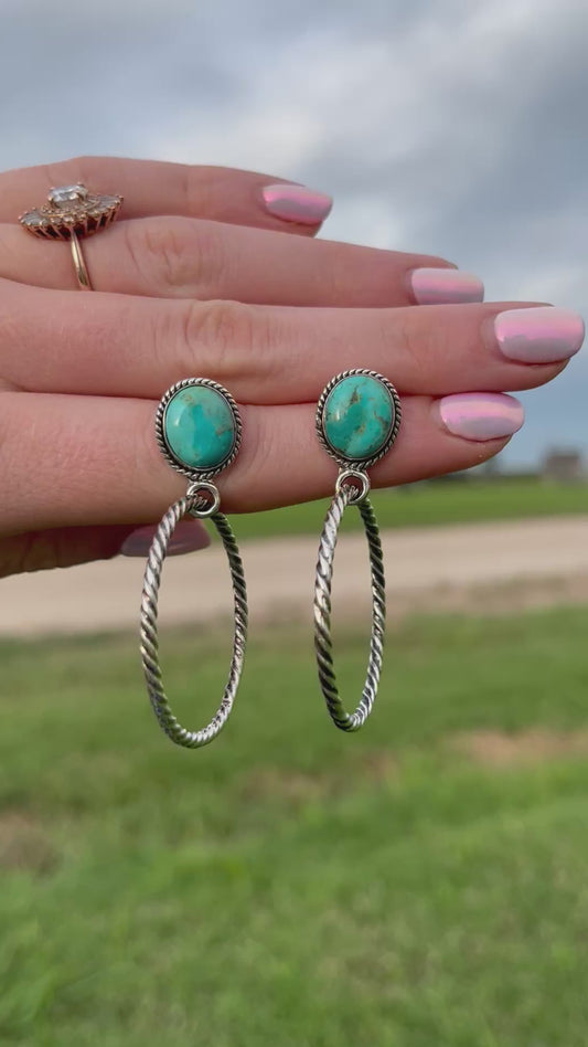 Ivy Hoop Earrings Kingman Turquoise