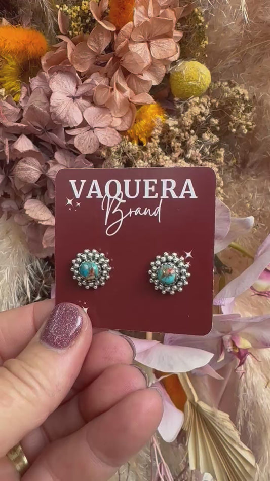 Posie Studs Spiny Turquoise