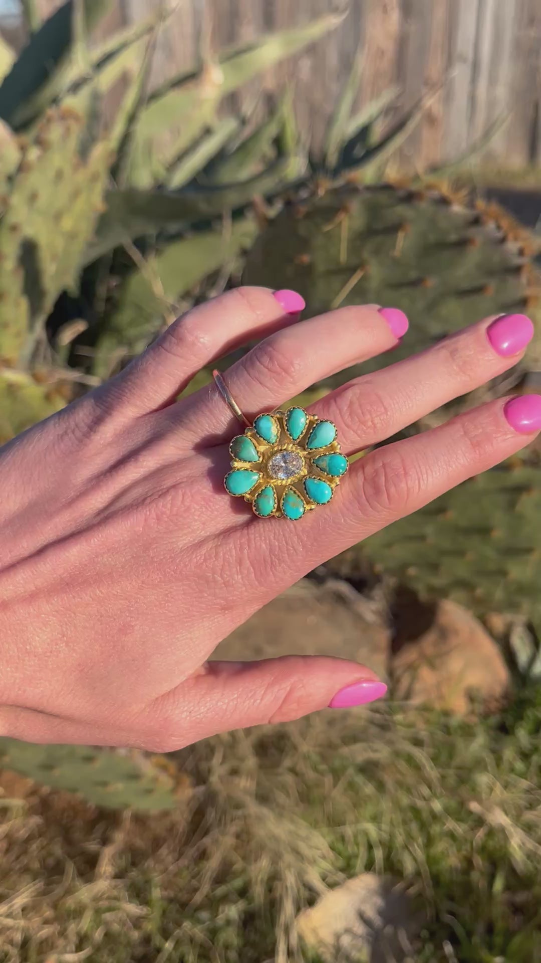 Della Turquoise & Gold Ring