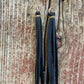 Leather Tassel Earrings: Black