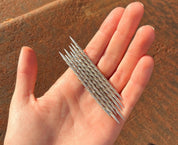 Patterned Silver Hat Pick